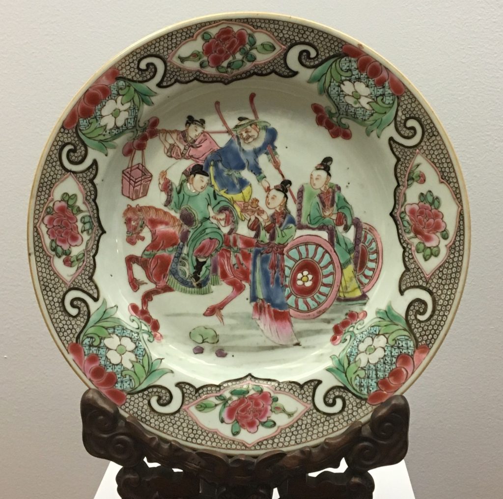 Figures Famille Rose Porcelaine Chine Yongzheng