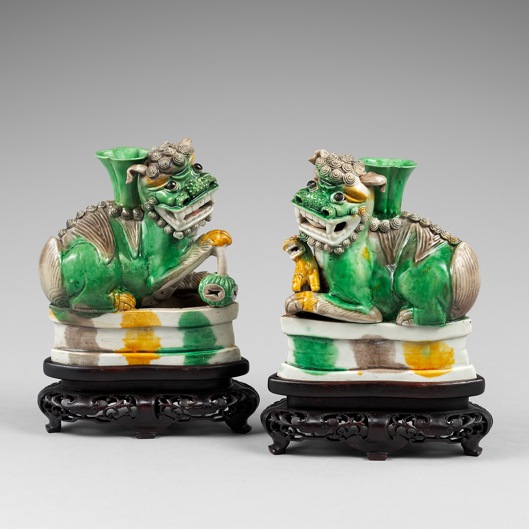 Famille verte Porcelaine (biscuit) Kangxi (1662-1722), China